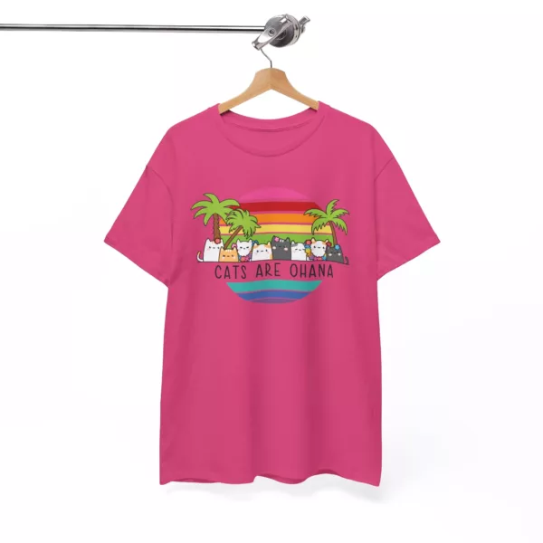 "Cats are Ohana"  Unisex Heavy Cotton Tee - Image 277