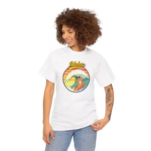 "Surf Cat" Unisex Heavy Cotton Tee