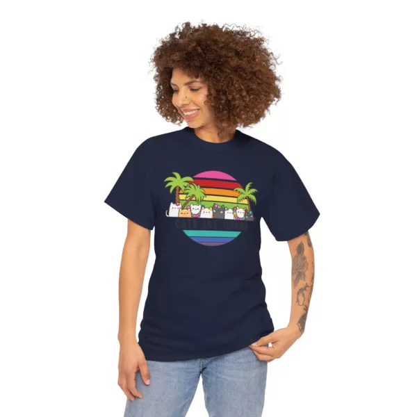 "Cats are Ohana"  Unisex Heavy Cotton Tee - Image 227