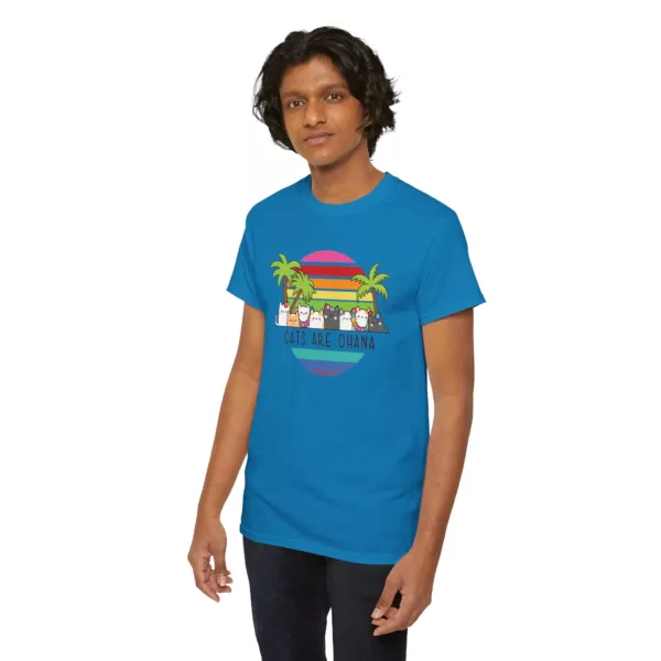 "Cats are Ohana"  Unisex Heavy Cotton Tee - Image 181