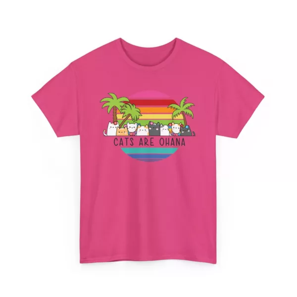 "Cats are Ohana"  Unisex Heavy Cotton Tee - Image 273