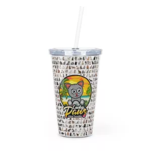 Cat-Themed Tumbler: Sip & Support! 🐾