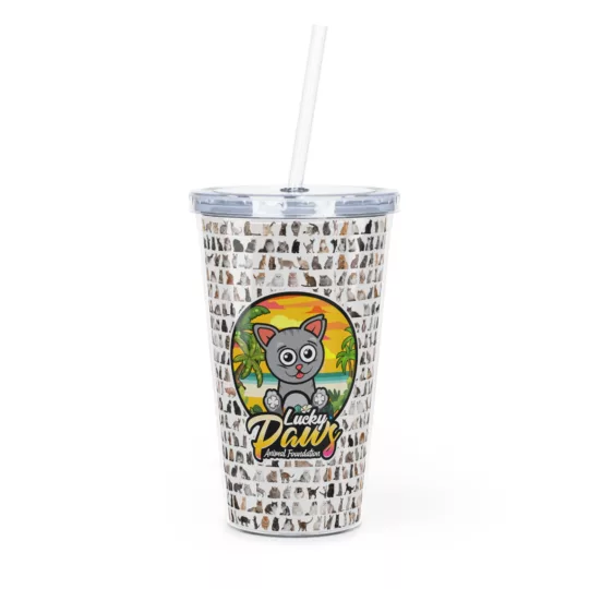 Cat-Themed Tumbler: Sip & Support! 🐾