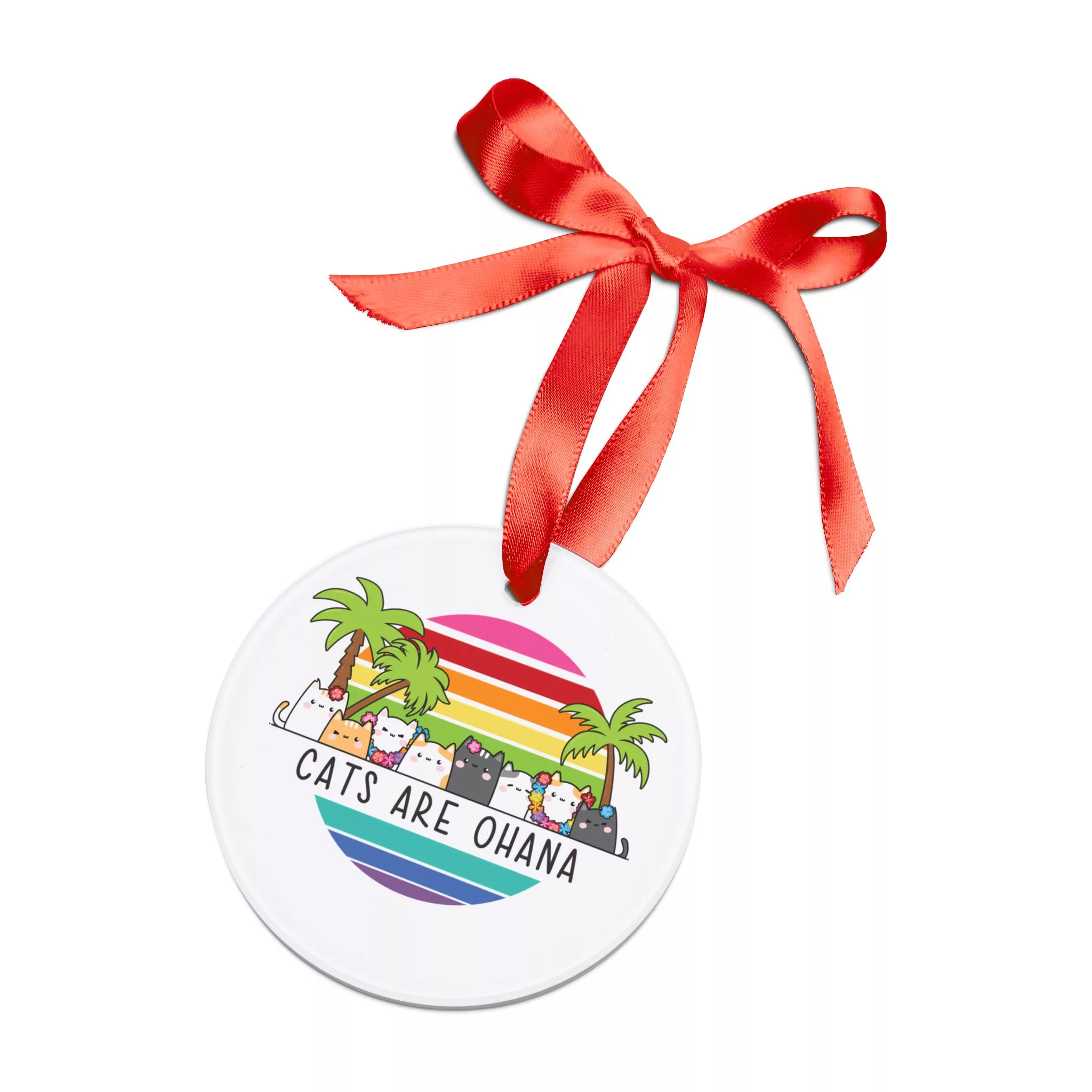 “Cats are Ohana” Christmas Ornament - Image 3